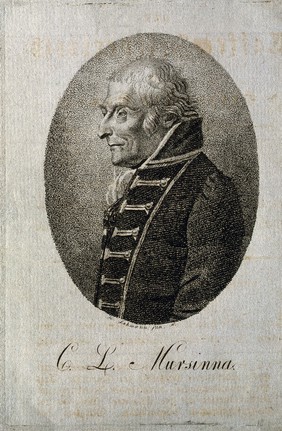 Christian Ludwig Mursinna. Stipple engraving by H. Lehmann junior.