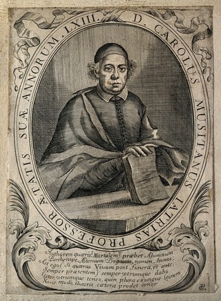 Carolus Musitanus. Line engraving by G. P, 1709.