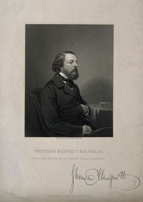 James Sheridan Muspratt. Stipple engraving by W. Holl after A. Claudet.