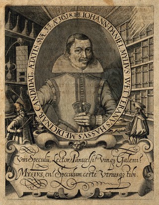 Johannes Daniel Mylius. Line engraving, 1620.