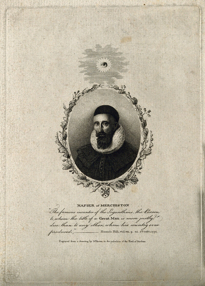 John Napier. Stipple engraving by J. Beugo after Brown., by John Beugo