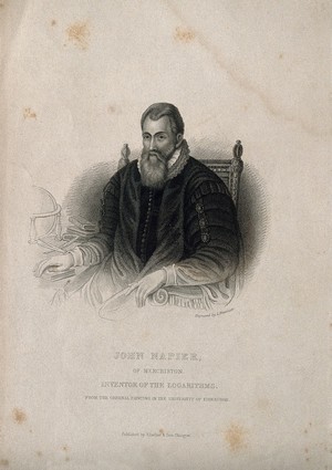 view John Napier. Stipple engraving by S. Freeman.