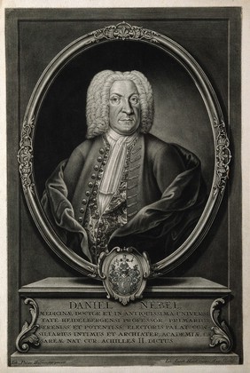 Daniel Nebel. Mezzotint by J.J. Haid after J. P. Hoffmeister.