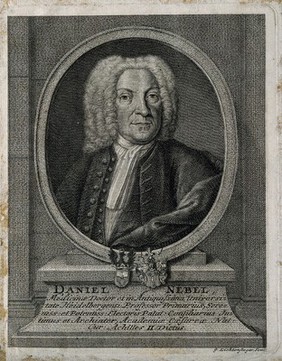 Daniel Nebel. Line engraving by G. Lichtensteger after J. P. Hoffmeister.