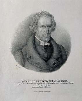 Ernst Ludwig Wilhelm Nebel. Lithograph by C. Levecke after Bieler.