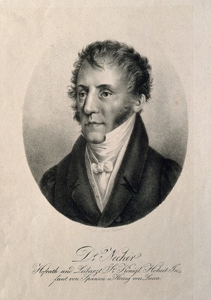 view Georg Friedrich von Necher. Lithograph by A. Kunike.