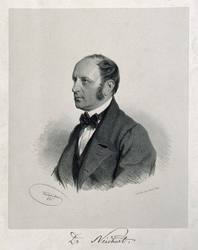 Anton Neidhart. Lithograph by J. Kriehuber, 1861.