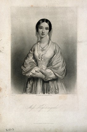 Florence Nightingale. Stipple engraving by W. H. Mote after G. Staal.