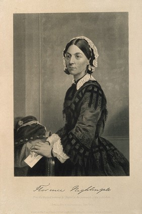 Florence Nightingale. Engraving, 1872, after A. Chappel.