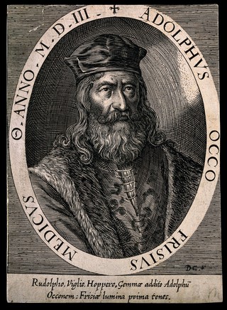 Adolph Occo I. Line engraving by D. Custos.