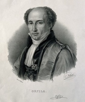 Pierre Matthieu Joseph Bonaventure Orfila. Lithograph by Z. Belliard.