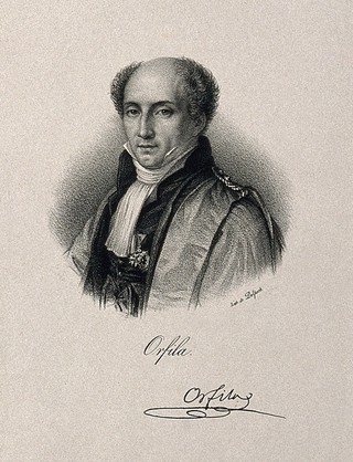 Pierre Matthieu Joseph Bonaventure Orfila. Lithograph.