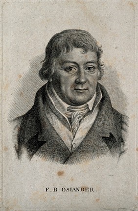 Friedrich Benjamin Osiander. Stipple engraving.