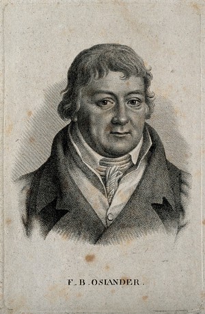 view Friedrich Benjamin Osiander. Stipple engraving.