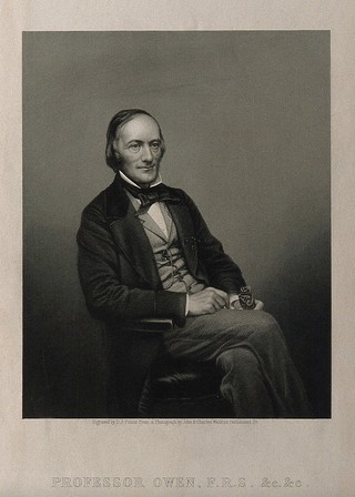 Sir Richard Owen. Engraving by D. J. Pound, 1861, after J. & C. Watkins.