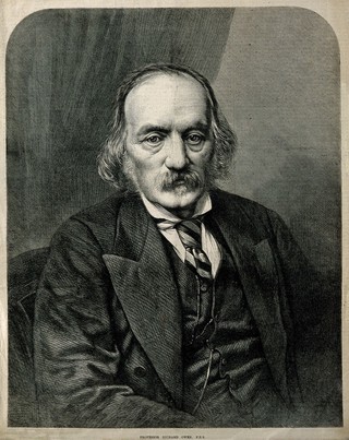 Sir Richard Owen. Wood engraving after T.D. Scott, 1872, after Mason & Co.