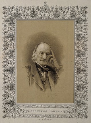 Sir Richard Owen. Lithograph by Vincent Brooks, Day and Son, 1880.