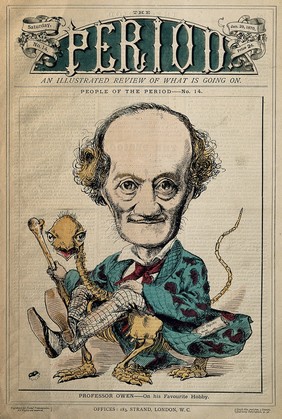 Sir Richard Owen. Colour zincograph by F. Gillot, 1870.