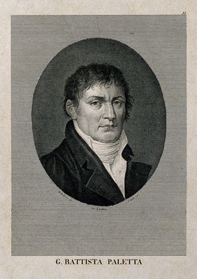 Giovanni Battista Paletta. Line engraving by A. Conte after M. Bellerio.