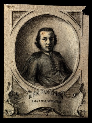 A man designated as Pio Panizzardi. Chalk drawing.