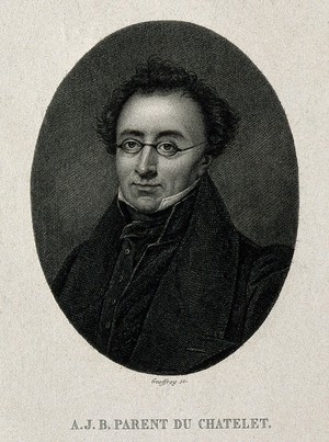 view Alex-Jean-Baptiste Parent-Duchâtelet. Stipple engraving by Geoffroy.