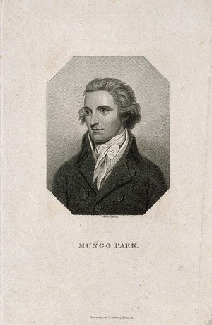 view Mungo Park. Stipple engraving by F. W. Bollinger after H. Edridge.