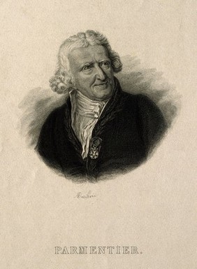 Antoine Auguste Parmentier. Line engraving by A. Dutillois.