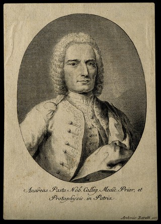 Andreas Pasta. Line engraving by A. Baratti.