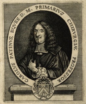 Charles Patin. Line engraving by M. Desbois from the life.