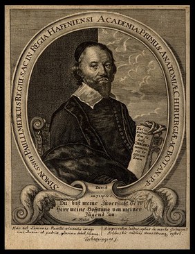 Simon Pauli. Line engraving by A. Frölich.