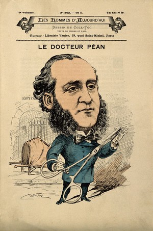 view Jules-Émile Péan. Colour line block by Coll-Toc, 1892.