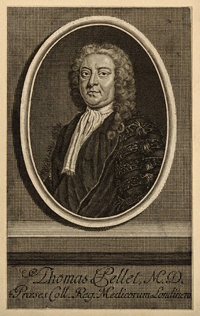 Thomas Pellet. Line engraving after M. Dahl, 1737.