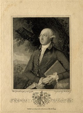 Thomas Pennant. Stipple engraving by W. Ridley, 1793, after T. Gainsborough, 1776.