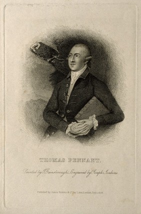 Thomas Pennant. Stipple engraving by J. Jenkins, 1828, after T. Gainsborough, 1776.