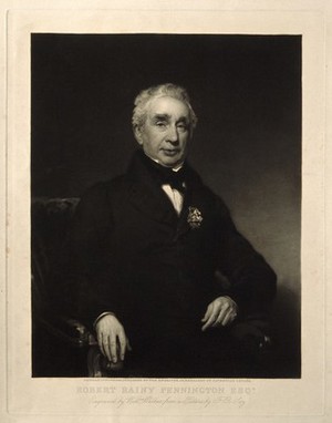 view Robert Rainey Pennington. Mezzotint by W. Walker, 1849, after F. R. Say.