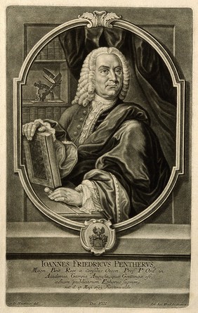 Joannes Friedericus Penther. Mezzotint by J. J. Haid after G. D. Heumann.