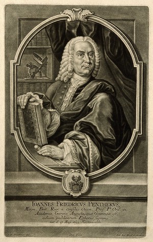 view Joannes Friedericus Penther. Mezzotint by J. J. Haid after G. D. Heumann.