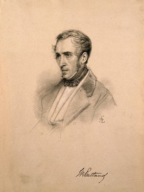 Joseph Barclay Pentland. Pencil drawing by C. E. Liverati, 1841.