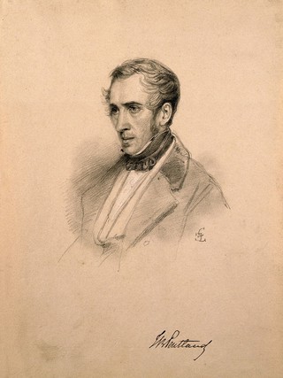 Joseph Barclay Pentland. Pencil drawing by C. E. Liverati, 1841.