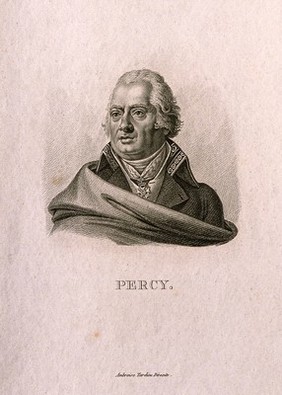 Pierre-François, Baron de Percy. Stipple engraving by [Forestier?].