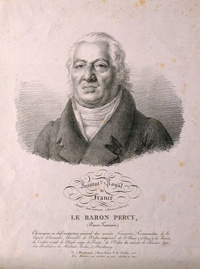Pierre-François, Baron de Percy. Lithograph by J. Boilly, 1821.