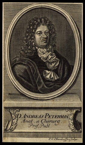 Andreas Petermann. Line engraving by J.C. Oberdorffer.