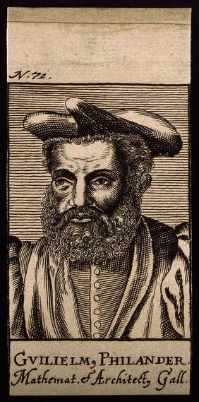 Guillaume Philandrier. Line engraving, 1688.