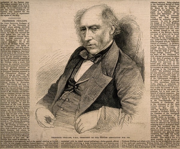 John Phillips. Wood engraving by [J. B.], 1865, after J. Guggenheim.