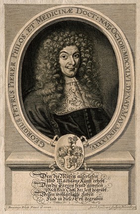 Georg Peter Pierer. Line engraving by J. Sandrart after B. Block.