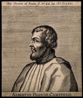 Albertus Pighius. Line engraving.