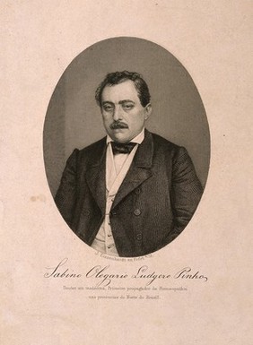 Sabino Olegário Ludgero Pinho. Line engraving by J. Eissenhardt.