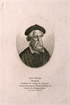 Jean Pitard. Stipple engraving by A. Tardieu after A. Humblot.