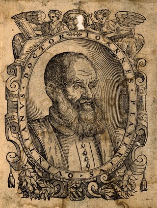 Joannes Planerius [Giovanni Pianero]. Woodcut after T. Stimmer, 1574.
