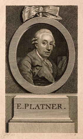 Ernst Platner. Line engraving by C.G. Geyser after A. Graff.